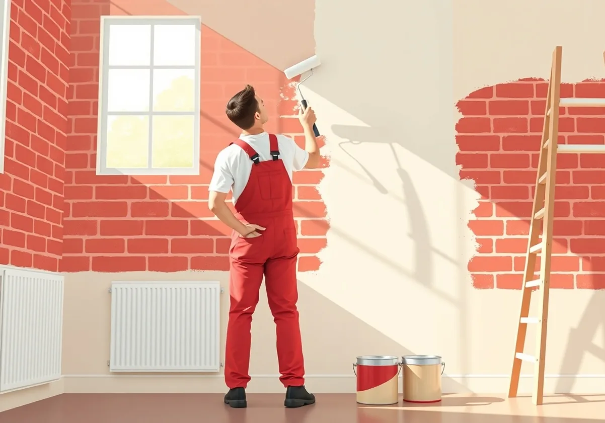 Peintre Aix-les-Bains 73100 en intervention sur un chantier